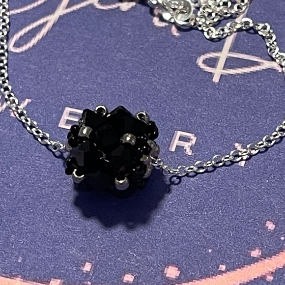 Dainty necklace crystal pendant - Crystal beads Pendant 13mm - Picture 4 of 5